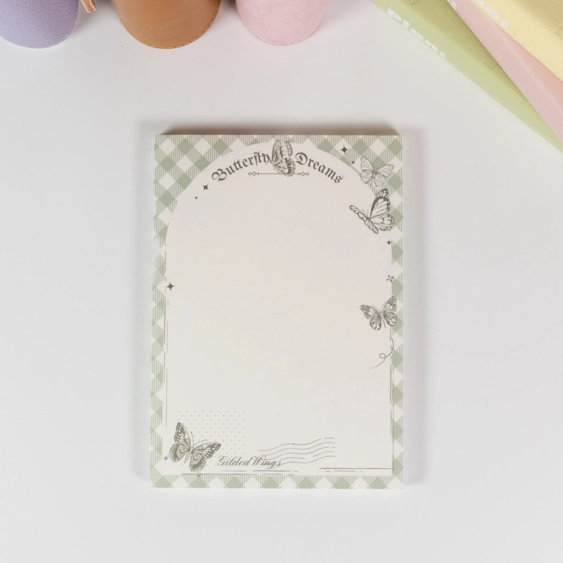 Notepad and planner refills with double-sided printed butterfly designs - Miouva
