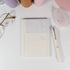Summer Sweetness variant of Floral Fruits notepad with berries and blossoms design - Miouva
