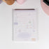 Little Chirp A6 Notepad featuring hand-drawn bird and Bordeaux wine theme in warm red tones - Miouva