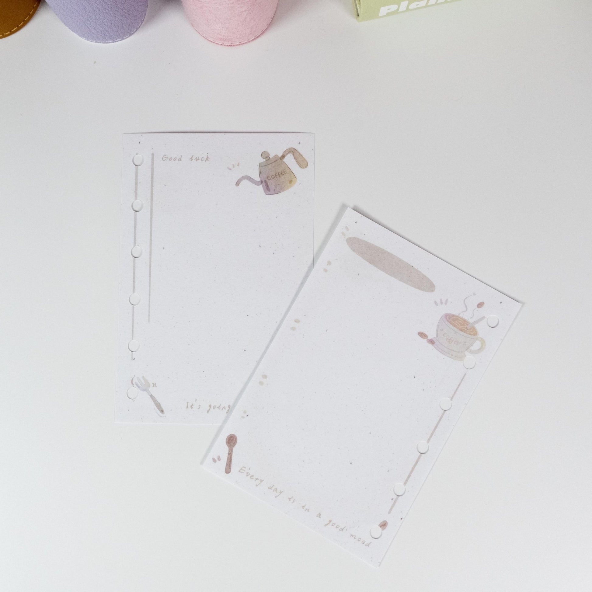 Pocket Coffee Planner Refills variant with hand-drawn coffee cup design, inspired by slow café moments - Miouva