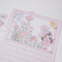 Close-up of Pink Primrose Notepad showing delicate primrose illustration and smooth FSC-certified 120gsm paper - Miouva