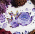 Detailed section of Purple Stardance PET Tape showing glowing butterfly and violet rose designs under soft light - Miouva
