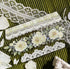 Soft Weave holographic floral tape by Shine Studio displayed with lace and roses - Miouva