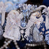 Detailed view of Blue Angel PET Tape showing two angel girls with soft pastel wings and rainbow shine - Miouva