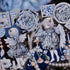 Close-up of Blue Angel PET Tape featuring two hand-drawn cherubs with rainbow iridescent glow - Miouva