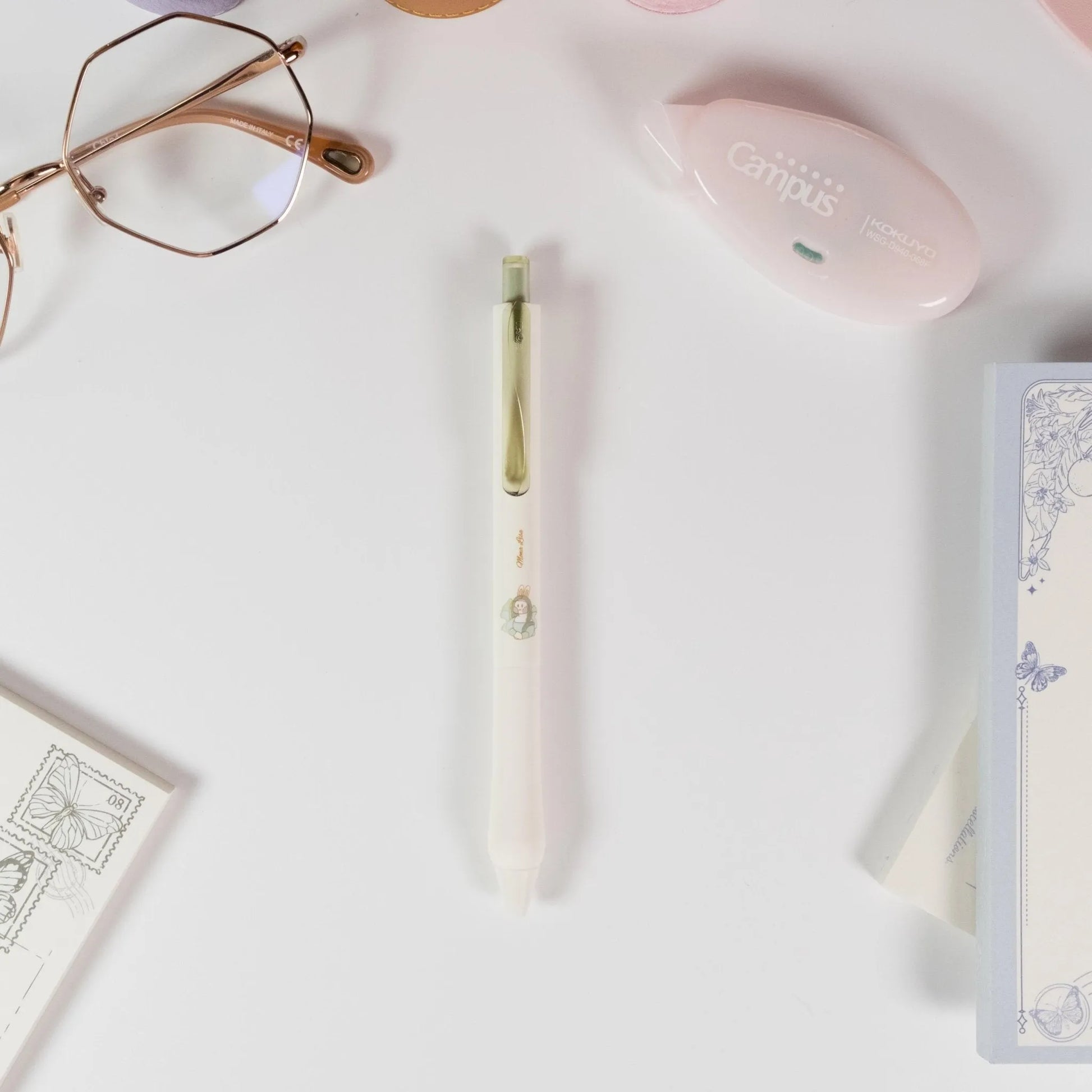Classic Art Bunny Gel Pen variant featuring bunny version of Girl with a Pearl Earring in elegant style - Miouva