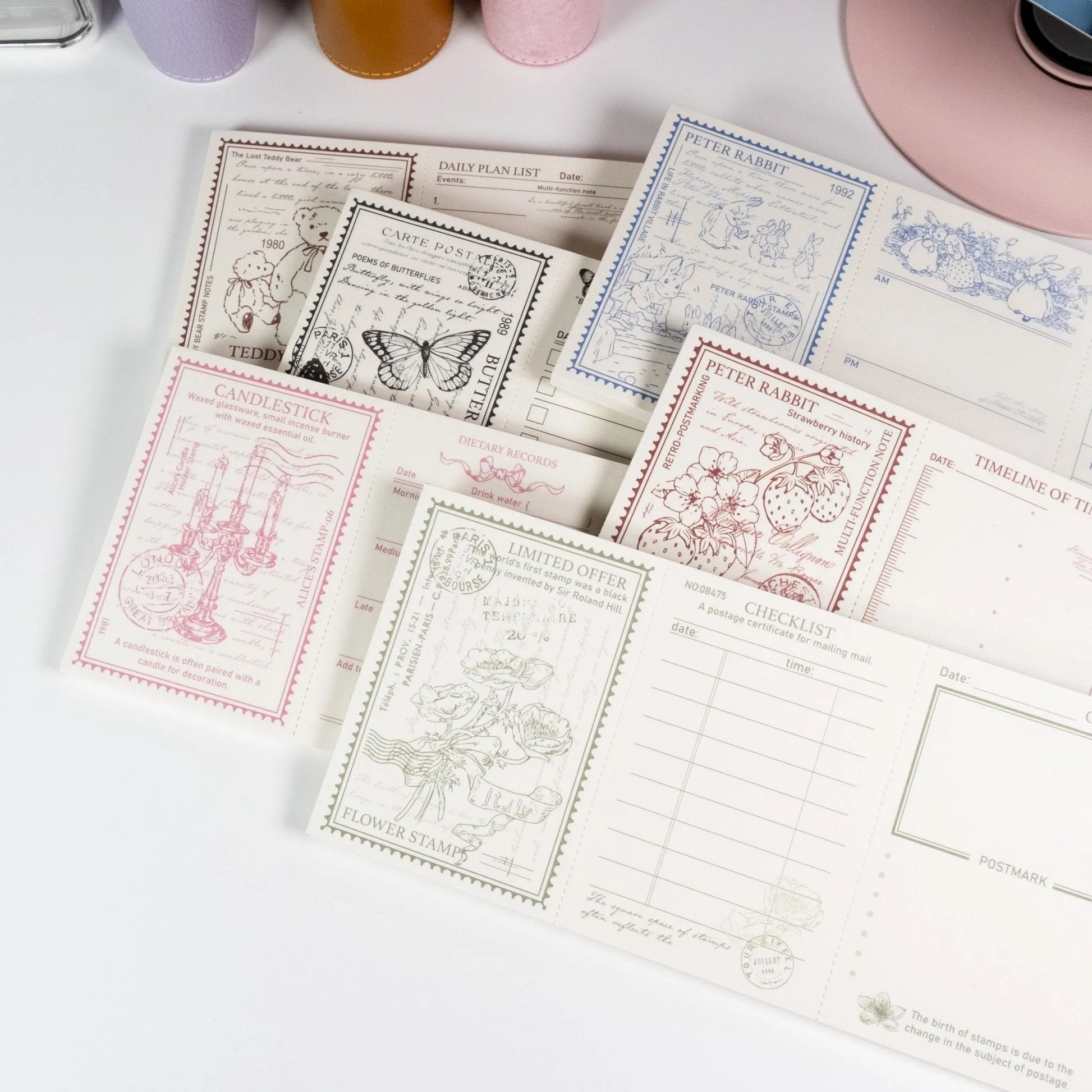 All Lilith’s Stamp Memo Pad designs displayed together - Miouva
