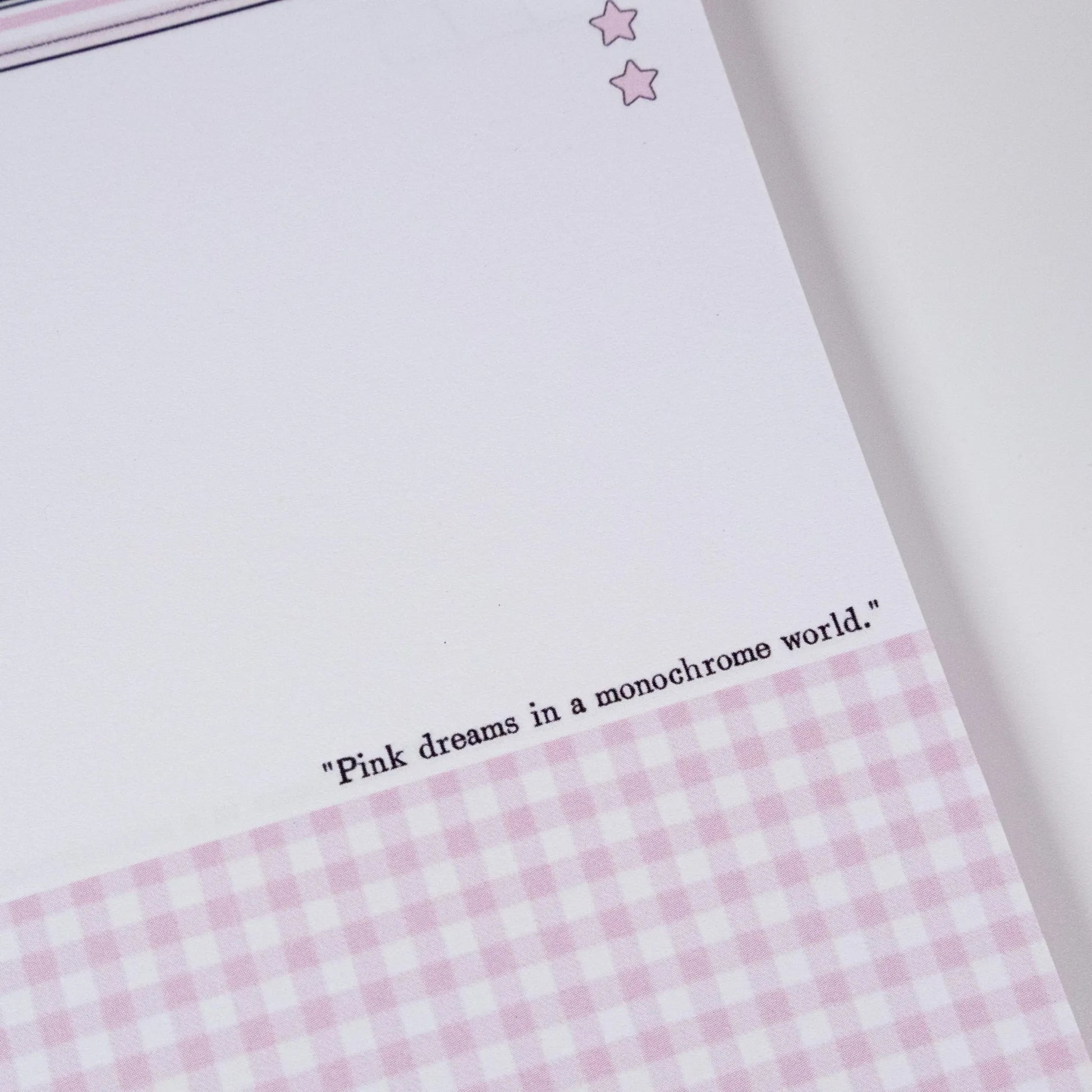 Close-up of Pink & Ink Planner Refills highlighting smooth FSC paper texture and elegant black-pink printing - Miouva